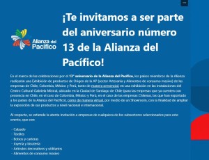 EVENTO ALIANZA DEL PACIFICO. PROMUEVE TUS PRODUCTOS